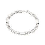 Bracelet chaîne royale carrée plate argent 925 7.2mm - AR-925-055