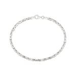 Round Byzantine Bracelet 925 Silver 3.0mm - AR-925-002