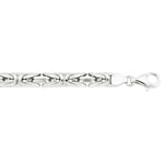 Round Byzantine Bracelet 925 Silver 8.0mm - AR-925-007