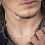 Classic Byzantine Chain Semi Solid 750/18 K Yellow Gold 2.1mm - KE-050T4-GG