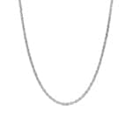 Collier chaîne royale classique or gris 750/18 ct massif 2.0mm