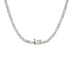 Collier chaîne royale classique or gris 750/18 ct massif 3.5mm - CKO2003