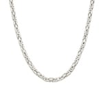 Classic Byzantine Chain Solid 750/18 K White Gold 4.0mm
