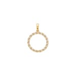 Twisted Rope Pendant 750/18 K Yellow Gold with Diamonds 0.23 ct