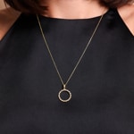 Kordelanhänger 750/18 K Gelbgold mit Diamanten 0.23 ct - AN-73821-GG