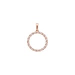 Twisted Rope Pendant 750/18 K Rose Gold with Diamonds 0.23 ct