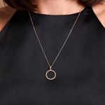 Kordelanhänger 750/18 K Roségold mit Diamanten 0.23 ct - AN-73821-RG