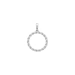 Twisted Rope Pendant 750/18 K White Gold with Diamonds 0.23 ct