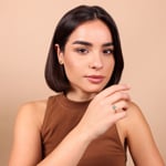 Kordelring 750/18 K Gelbgold mit Blautopas und Diamanten 0.03 ct H/si - RI-73471-TOP-GG