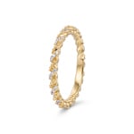 Kordelring 750/18 K Gelbgold mit Diamanten 0.18 ct