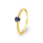 Kordelring 750/18 K Gelbgold mit Saphir