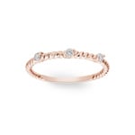 Kordelring 750/18 K Roségold mit Diamanten 0.10 ct H/si - RI-73076-RG