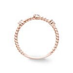 Kordelring 750/18 K Roségold mit Diamanten 0.10 ct H/si - RI-73076-RG