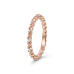Kordelring 750/18 K Roségold mit Diamanten 0.18 ct