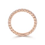 Kordelring 750/18 K Roségold mit Diamanten 0.36 ct - RI-73583-RG