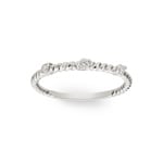 Rope Ring 750/18 K White Gold with Diamonds 0.10 ct H/si - RI-73076-WG