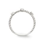 Rope Ring 750/18 K White Gold with Diamonds 0.10 ct H/si - RI-73076-WG