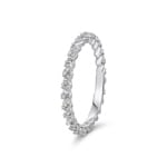 Kordelring 750/18 K Weissgold mit Diamanten 0.18 ct