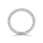 Twisted Rope Ring 750/18 K White Gold with Diamonds 0.18 ct - RI-73584-WG
