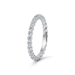 Twisted Rope Ring 750/18 K White Gold with Diamonds 0.36 ct