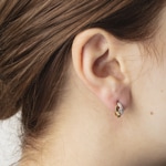 Kreolen 750/18 K Bicolor Ø 12mm mit Zirkonia - 1564.04080/1200