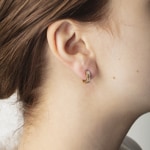 Kreolen 750/18 K Bicolor Ø 12mm mit Zirkonia - 1564.04081/1200