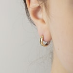 Créoles or bicolore 750/18 ct Ø 14mm - 1564.04553/1400