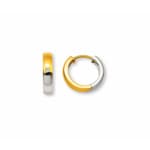 Hoop Earrings 750/18 K Two-tone Gold Ø 15mm