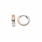 Hoop Earrings 750/18 K Two-tone Gold Ø 15mm