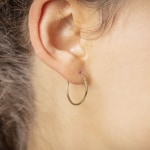 Créoles or jaune 750/18 ct 1.2mm Ø 20mm - 3080