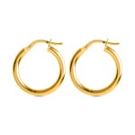 Hoop Earrings 750/18 K Yellow Gold 2.5mm Ø 15mm - 2679.4