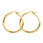 Hoop Earrings 750/18 K Yellow Gold 2.5mm Ø 25mm - 2679.6