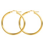 Hoop Earrings 750/18 K Yellow Gold 2.5mm Ø 30mm - 2679.7