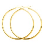 Hoop Earrings 750/18 K Yellow Gold 2.5mm Ø 50mm - 2679.11