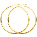 Hoop Earrings 750/18 K Yellow Gold 2.5mm Ø 60mm - 2679.13