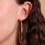 Hoop Earrings 750/18 K Yellow Gold 2.5mm Ø 60mm - 2679.13
