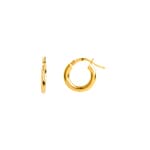 Hoop Earrings 750/18 K Yellow Gold 2.5mm Ø 8mm