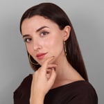 Hoop Earrings 750/18 K Yellow Gold 2 x 2mm Ø 55mm - 2693.2