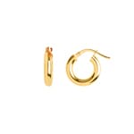 Hoop Earrings 750/18 K Yellow Gold 3mm Ø 8mm