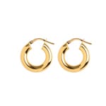 Hoop Earrings 750/18 K Yellow Gold 4mm Ø 10mm - 2505