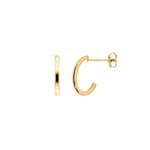 Half Hoop Earrings 750/18 K Yellow Gold