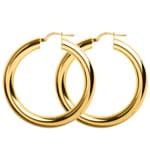Hoop Earrings 750/18 K Yellow Gold 5mm Ø 30mm - 2540