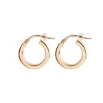 Hoop Earrings 750/18 K Yellow Gold 6 x 2mm Ø 10mm - 2675.3