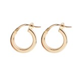 Hoop Earrings 750/18 K Yellow Gold 6 x 2mm Ø 15mm - 2675.4
