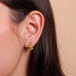Créoles or jaune 750/18 ct 6 x 2mm Ø 8mm - 2675.2