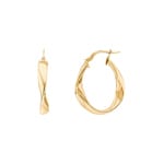 Kreolen 750/18 K Gelbgold Fantasie 20 x 23mm