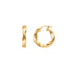 Créoles or jaune 750/18 ct fantaisie 4mm Ø 10mm