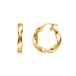 Créoles or jaune 750/18 ct fantaisie 4mm Ø 20mm