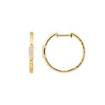 Kreolen 750/18 K Gelbgold mit Diamanten 0.06 ct H/si