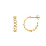 Kreolen 750/18 K Gelbgold mit Diamanten 0.18 ct H/si